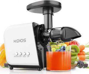 KOIOS  B5100 Juicer, Masticating Juicer Machine, Slow Juice Extractor with Reverse function, Cold Press Juicer Machines with Quiet Motor