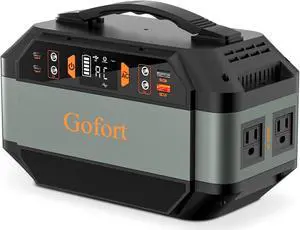 GOFORT 330W Portable Power Station, 299Wh Solar Generator Backup Power, Battery Pack with 110V AC/DC/QC 3.0 USB/Type-C Port