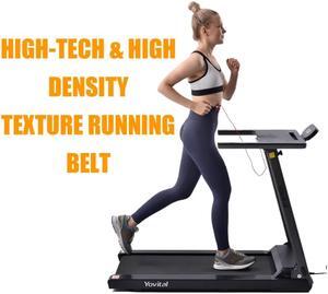Folding Treadmills with Desk for Home - Portable Electric Foldable Treadmill Machine for Running Walking Jogging 12 Preset Workout 265 LBS Weight Capacity