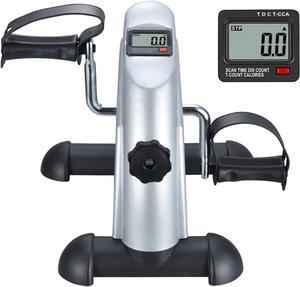 Exercise Bike Pedal Exerciser Foot Peddler Portable Therapy Bicycle with Digital Monitor