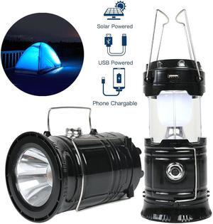 2 in 1 Ultra Bright Portable LED Flashlights Camping Lantern 2 Way Rechargeable