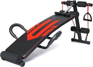 GEEMAX SB-02 Adjustable Sit Up Bench With Fitness Rope Spring Booster Push-up Armrests For Back Extension Home Fitness Sport Abdominal Training Device
