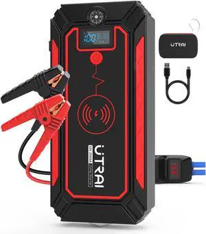 UTRAI 2500A 24000mAh(8L Gas 7.5L Diesel Engine) 12V Battery Jump Pack Power Bank with Flashlight, USB QC3.0 (Model BJ-4-OR)