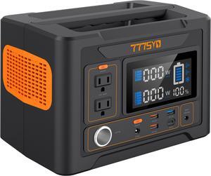 Portable Power Station Explorer;  276Wh Backup Lithium Battery Pack;  110/300W Pure Sine Wave AC Outlet;  Solar Generator (Solar Panel Not Included) for Outdoors Camping Travel Hunting Emergency