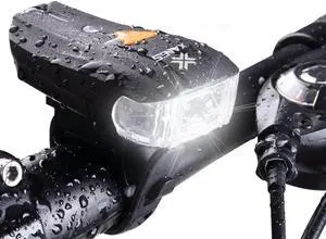 600LM XPG + 2 LED Bicycle German Standard Smart Sensor Warning Light Bike Front Light Headlight
