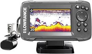Fish Finder 4x Portable Fishfinder with Bullet Skimmer Transducer, 4" Screen Size