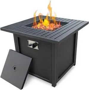 28 Slat Top Gas Fire Pit Table
