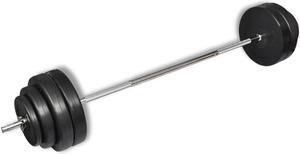 vidaXL Barbell with Plates Set 132 lb