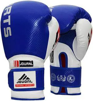 Professional Men Women Boxing Martial Arts Training Gloves BLUE, 10 Ounce