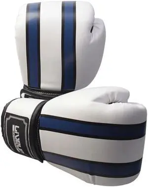 Fashion Boxing Martial Arts Training Gloves BLUE WHITE, 12 Ounce