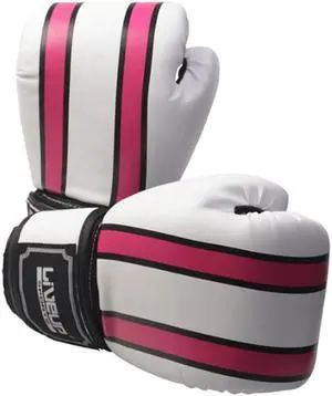 Fashion Boxing Martial Arts Training Gloves RED WHITE, 10 Ounce