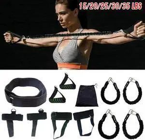 Vertical Jump Trainer Equipment Bounce Trainer Device Leg Strength Training Band & Resistance Bands Set for Ba
