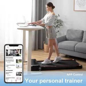 Under Desk Treadmill 2.5HP Slim Walking Treadmill 265LBS - Electric Treadmill with APP Bluetooth Remote Control LED Display, Running Walking Jogging for Home Office Use (Installation Free)