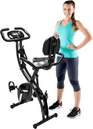 3 in 1 Portable Folding Exercise Bike Upright Fitness Bicycle for Indoor Fitness