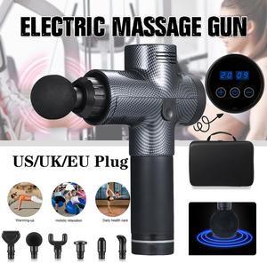 Ultra-Quiet Fascia Gun Muscle Massage Gun - 20 Speed Portable Electric Body Massager for Fatigue Recovery - 6 Heads