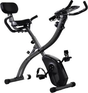 Folding Exercise Bike-8 Levels Resistance Adjustments with 4 Expansions Degree