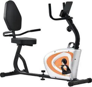 Recumbent 8 Level Adjustable Magnetic Resistance Fitness Exercise Bicycle