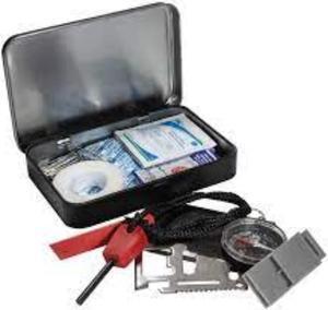 First Aid and Survival Essentials Tin