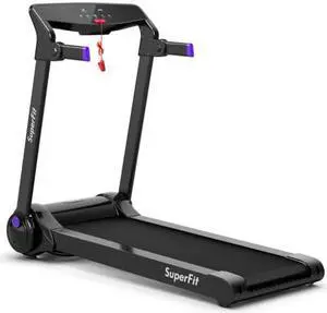 3HP Electric Folding Treadmill with Bluetooth Speaker-Purple