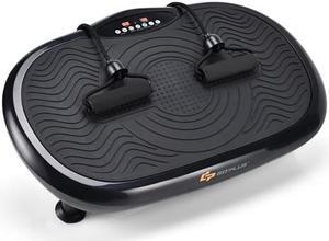 Mini Vibration Body Fitness Platform with Loop Bands-Black