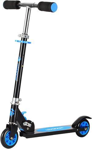 Scooter for Kids Ages 5-8;  Kick Scooter with Adjustable Handlebars and Rear Brake Aluminum Frame;  Lightweight;  Scooter for Kids Ages 3-10 - Black