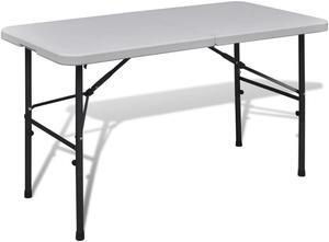 Foldable Garden Table 48" HDPE White