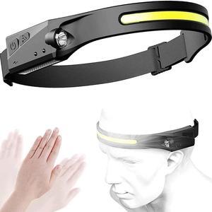 LX200 350LM Wave Sensor Soft Strip COB+LED Headlamp 1200mAh 270° Wide Range 5 Light Modes Headlight Fishing Running Lamp