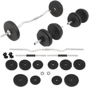 Barbell and Dumbbell Set 66.1 lb