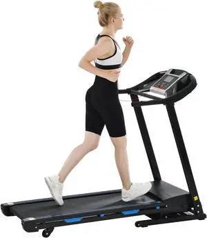 FYC Folding Treadmill for Home - 265 LBS Weight Capacity Running Machine with Incline/Bluetooth/APP, 3.25HP Foldable Electric Treadmill Easily Assembly, Home Gym Workout Exercise, Black