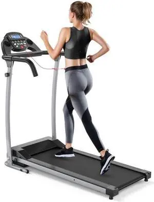 Compact Electric Folding Running and Fitness Treadmill with LED Display