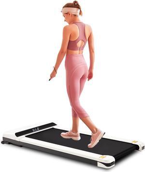 Portable Treadmill Under Desk Walking Pad Flat Slim Treadmill with LED Display & Sport APP; Running Machine for Apartment and Small Space without Assembling