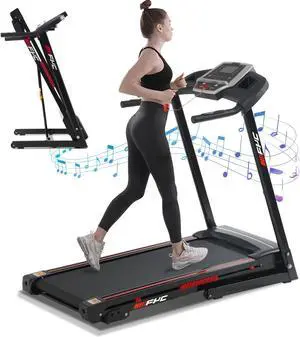 Folding Treadmills for Home 3.5HP Portable Foldable with Incline;  Electric Treadmill for Running Walking Jogging Exercise;  300lbs Capacity