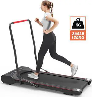 KF6002-PRO Under Desk Walking Pad Mini Treadmill with Handlebar Foldable