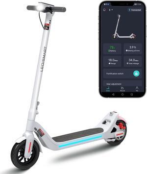 LEQISMART Pro Electric Scooter - 9" Tires - Up to 25 Miles Long-Range & 15.5 MPH Portable Folding Commuting Scooter for Adults and Kids with Double Braking System