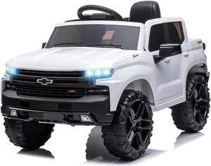 Funtok RS03 12V For Silverado Electric Ride On Car Truck Safety Toy Music LED W/ Remote Control