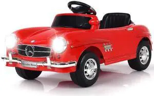 Licensed Mercedes Benz 6V Battery Powered Kids Ride On Car with Parent Remote Control-Red
