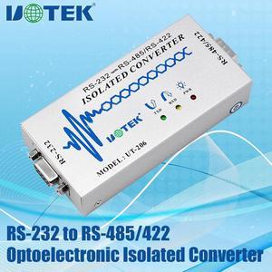 UOTEK RS422 RS485 to RS232 Converter RS-232 to RS-485 RS-422 Adapter DB9 Com Connector Optical Isolated ESD Anti-Surge UT-206