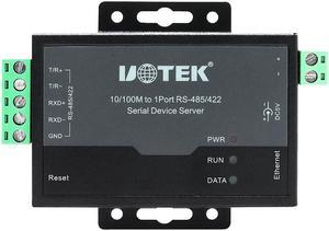 UOTEK Industrial 10/100M TCP IP to RS485 RS422 Adapter TCP/IP to RS-485 RS-422 Converter RJ45 Serial Device Server UT-6011M