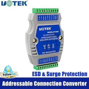 UOTEK RS232 RS485 RS422 to RS485 RS422 Addressable Converter Isolation  Industrial Grade RS-232 RS-485 RS-422 Connector UT-5209