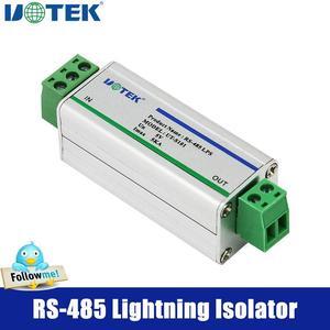 UOTEK Industrial Grade RS-485 Lightning Isolator Arrester RS485 Isolation Module Surge Protector ESD Level4 IP30 5KA 6V DC 4.2V AC 10M BPS Multi-protection UT-S101