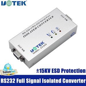 UOTEK Industrial RS232 9 Bits Full Signal Isolated Converter RS-232 Isolation Adapter DB9 Connector EIA RS-232 CCITT V.24 Asynchronous Protocol UT-2112