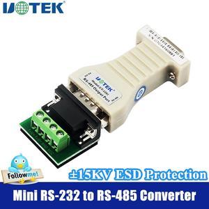 UOTEK Mini RS-232 to RS-485 Converter RS232 To RS485 Conversion Adapter DB9 Connector Bidirectional Transmission UT-2201