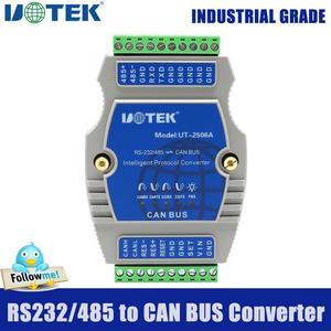 UOTEK Industrial RS-232 RS-485 to CAN BUS Converter with Protocol RS232 RS485 Canbus Adapter Connector Isolation UT-2506A
