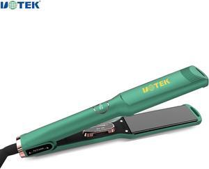 UOTEK Hair Straightener 1.5 Inch Small Flat Iron Ionic Salon Hair Flat Iron  with PTC Heating Plate for Short Hair Pencil Straightener green
