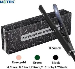 UOTEK Hair Straightener 1/2 Inch Small Flat Iron Ionic Salon Hair Flat Iron 0.5" with PTC Heating Plate for Short Hair Pencil Straightener