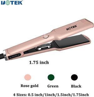 UOTEK 1.75 Inch Hair Straightener Large Flat Iron Ionic Salon Hair Flat Iron  with PTC Heating Plate for Long Hair Pencil Straightener 2in1 Big Wave And Long Straight Hair 1 3/4 Hair Straigh Rose Gold