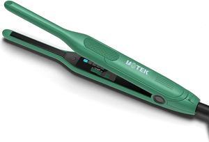 UOTEK Hair Flat Iron 1/2 Inch 5 Temps Display Small Straightening Ceramic Ionic Salon Hair Straightener Flat Iron 0.5" for Short Hair