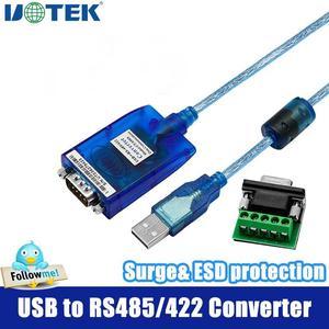 UOTEK 4.92ft USB to RS485 RS422 Cable Converter USB-A Serial Adapter DB9 Connector Translucent Magnetic Ring UT-850N