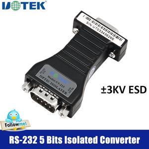 UOTEK Industrial RS232 5 Bits Isolated Converter Serial Adapter Optical Isolator ±3KV ESD Protection UT-215