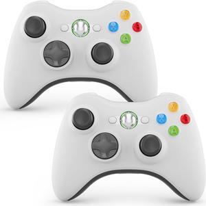 2-pack Wireless Controller for Xbox 360/PC, 2.4G USB Receiver , Double Vibration-White